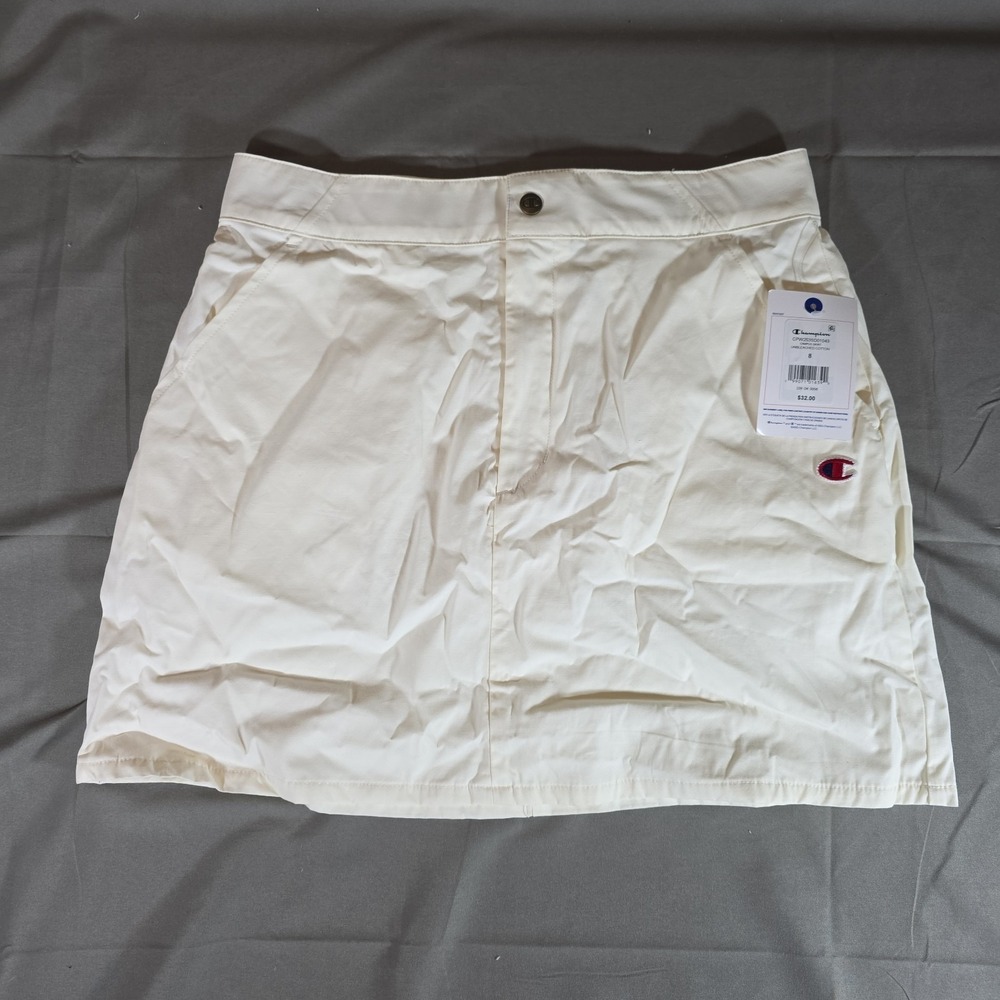 Champion Women's Athletic Skirt with Pockets Size 8 Tennis Golf cream NWT